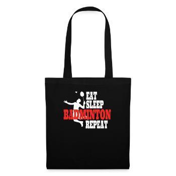 Badminton Spieler Geschenkidee Design - Stoffbeutel - Schwarz - Vorne