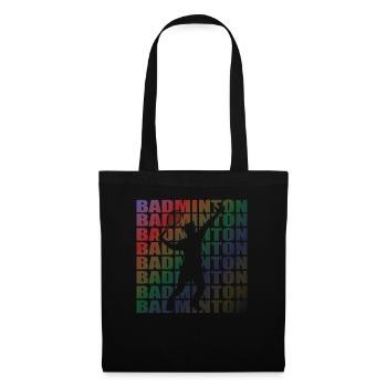 Badminton Spieler Geschenkidee Design - Stoffbeutel - Schwarz - Vorne