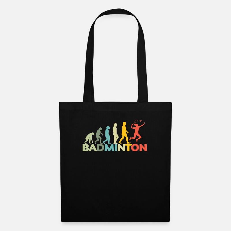 Badminton Spieler Geschenkidee Design - Stoffbeutel - Schwarz
