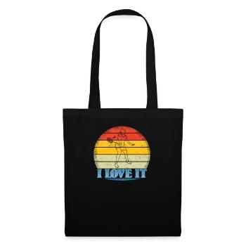 Badminton Spieler Geschenkidee Design - Stoffbeutel - Schwarz - Vorne