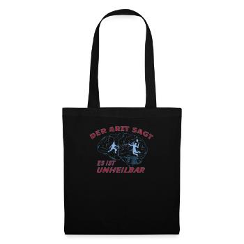 Badminton Geschenkidee Sport Design - Stoffbeutel - Schwarz - Vorne