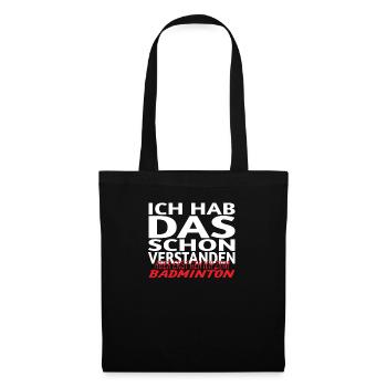 Badminton Geschenkidee Sport Design - Stoffbeutel - Schwarz - Vorne