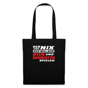 Badminton Geschenkidee Sport Design - Stoffbeutel - Schwarz - Vorne