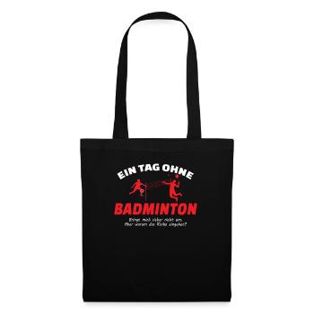 Badminton Geschenkidee Sport Design - Stoffbeutel - Schwarz - Vorne