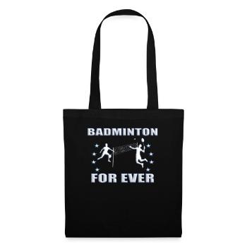 Badminton Geschenkidee Sport Design - Stoffbeutel - Schwarz - Vorne