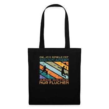 Badminton Geschenkidee Sport Design - Stoffbeutel - Schwarz - Vorne