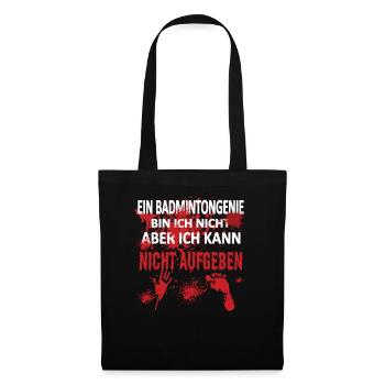 Badminton Geschenkidee Sport Design - Stoffbeutel - Schwarz - Vorne