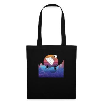Badminton Idée cadeau Sport Design - Sac en tissu - noir - Devant