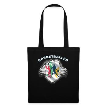 Basketball Geschenkidee Sport Design - Stoffbeutel - Schwarz - Vorne