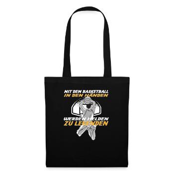 Basketball Geschenkidee Sport Design - Stoffbeutel - Schwarz - Vorne