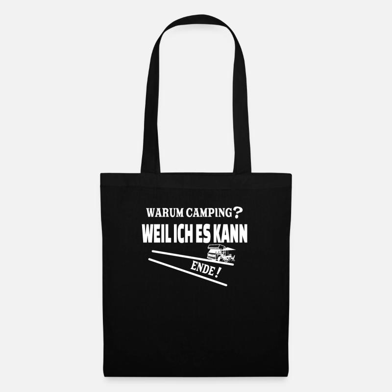 Camper Geschenkidee Camping - Stoffbeutel - Schwarz