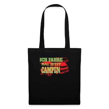 Camper Geschenkidee Camping - Stoffbeutel - Schwarz - Vorne