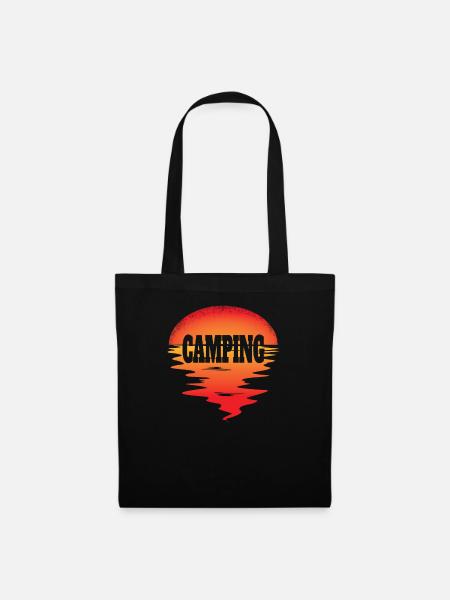 Camper Geschenkidee Camping - Stoffbeutel - Schwarz