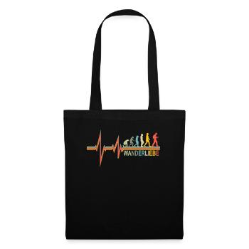 Hiking accessories hiker motif - Tote Bag - black - Front