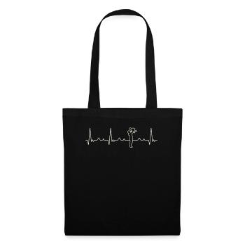 Dad Playing With Child Love. Heart. Love. EKG. - Tote Bag - black - Front