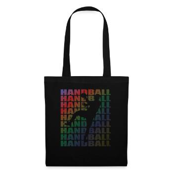 Accessoires de handball motif handball - Sac en tissu - noir - Devant