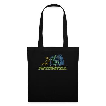 Handball Zubehör handballer Motiv - Stoffbeutel - Schwarz - Vorne