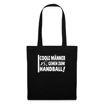 Handball Zubehör handballer Motiv - Stoffbeutel - Schwarz - Vorne