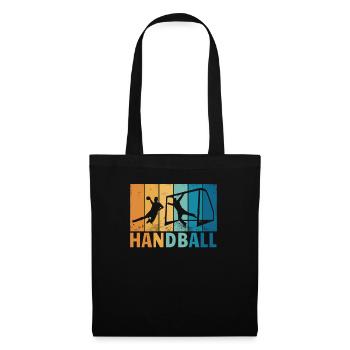 Accessoires de handball motif handball - Sac en tissu - noir - Devant