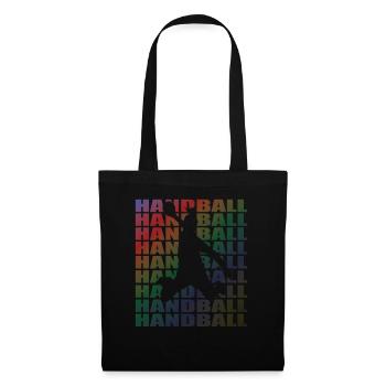 Accessoires de handball motif handball - Sac en tissu - noir - Devant