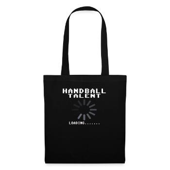 Handball Zubehör handballer Motiv - Stoffbeutel - Schwarz - Vorne