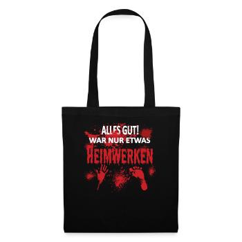 Heimwerker Geschenkidee Handwerker - Stoffbeutel - Schwarz - Vorne