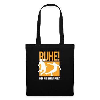 Fußballzubehör Geschenkidee Fußballfan - Stoffbeutel - Schwarz - Vorne