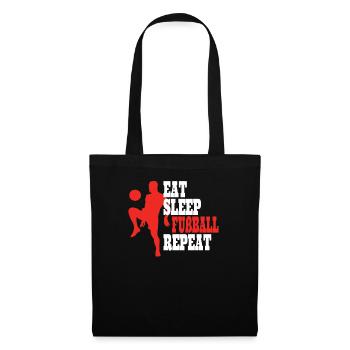 Fußballzubehör Geschenkidee Fußballfan - Stoffbeutel - Schwarz - Vorne