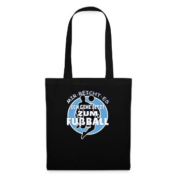 Fußballzubehör Geschenkidee Fußballfan - Stoffbeutel - Schwarz - Vorne