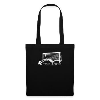 Fußballzubehör Geschenkidee Fußballfan - Stoffbeutel - Schwarz - Vorne
