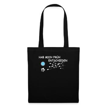 Fußballzubehör Geschenkidee Fußballfan - Stoffbeutel - Schwarz - Vorne