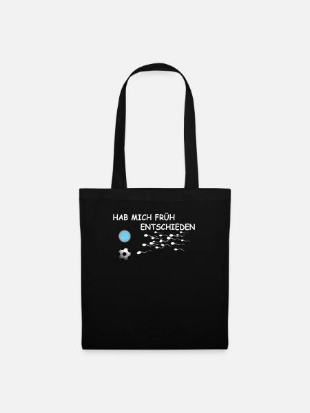 Fußballzubehör Geschenkidee Fußballfan - Stoffbeutel - Schwarz