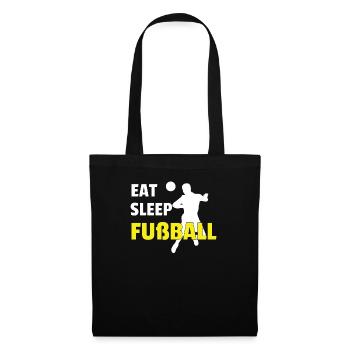 Fußballzubehör Geschenkidee Fußballfan - Stoffbeutel - Schwarz - Vorne
