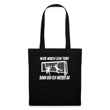 Fußballzubehör Geschenkidee Fußballfan - Stoffbeutel - Schwarz - Vorne