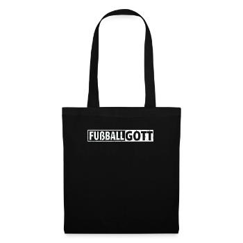 Fußballzubehör Geschenkidee Fußballfan - Stoffbeutel - Schwarz - Vorne