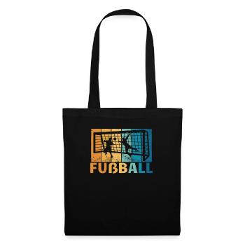 Fußballzubehör Geschenkidee Fußballfan - Stoffbeutel - Schwarz - Vorne