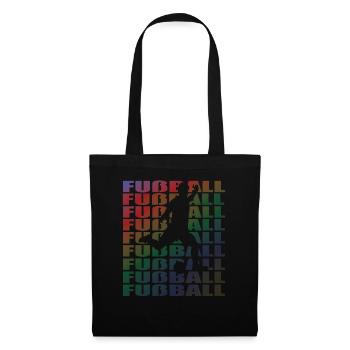 Fußballzubehör Geschenkidee Fußballfan - Stoffbeutel - Schwarz - Vorne