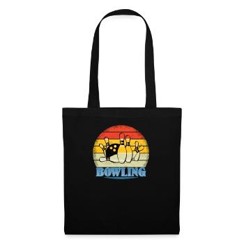 Accessoires de bowling avec motif bowling - Sac en tissu - noir - Devant