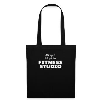 Fitnesszubehör für Sportler - Stoffbeutel - Schwarz - Vorne