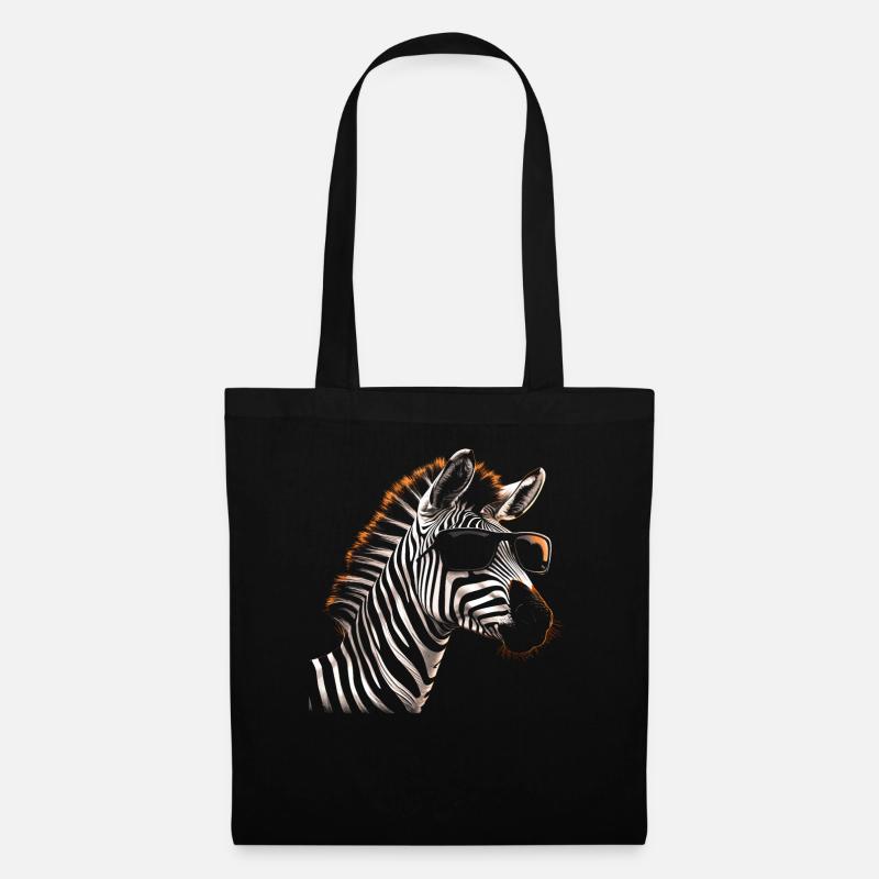 Zebra coole Sonnenbrille - Stoffbeutel - Schwarz