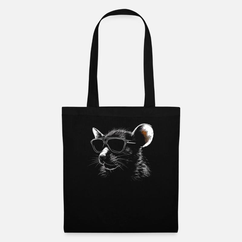 Ratten Sonnenbrille - Stoffbeutel - Schwarz