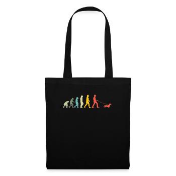 Teckel de race de chien pour les amoureux des chiens - Sac en tissu - noir - Devant