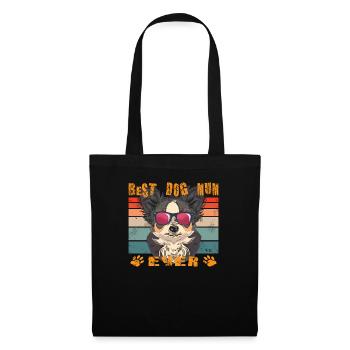 Chien Chihuahua Propriétaire de chien Gechenkidee - Sac en tissu - noir - Devant