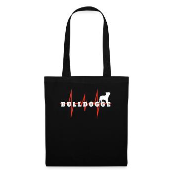 Chien Bulldog Dog Propriétaire Gechenkidee - Sac en tissu - noir - Devant