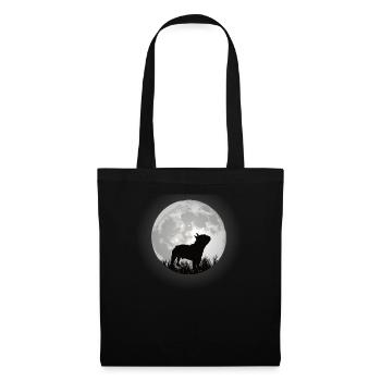 Chien Bulldog Dog Propriétaire Gechenkidee - Sac en tissu - noir - Devant