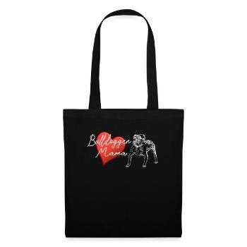Chien Bulldog Dog Propriétaire Gechenkidee - Sac en tissu - noir - Devant