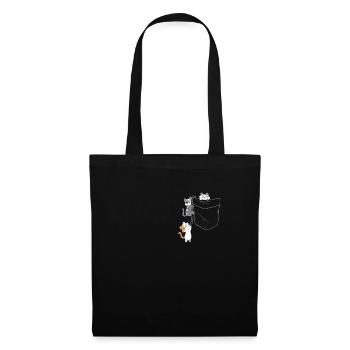 Cat Friend, Cat Accessories Gift - Tote Bag - black - Front