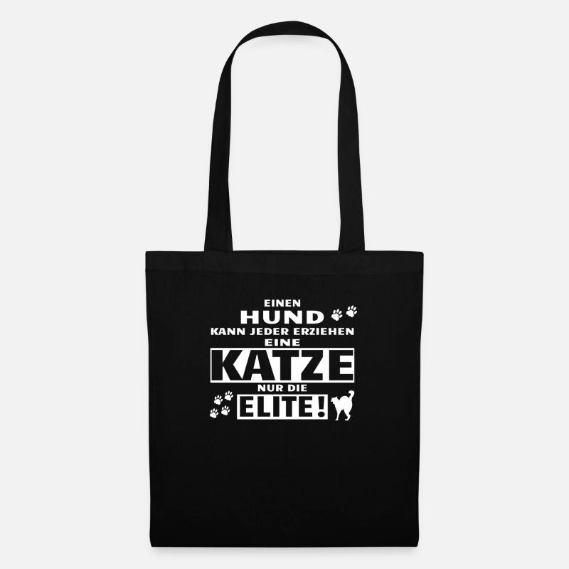 Katzenfreund, Katzenzubehör Geschenk - Stoffbeutel - Schwarz