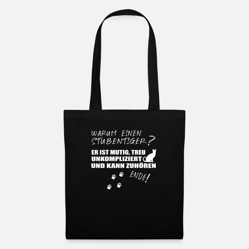 Katzenfreund, Katzenzubehör Geschenk - Stoffbeutel - Schwarz