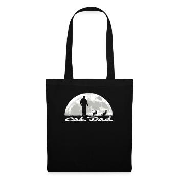 Amoureux des chats, cadeau accessoire chat - Sac en tissu - noir - Devant